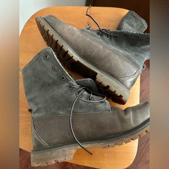Timberland Boots with Tweed Lining Brown Gray Size 9 - Picture 5 of 11